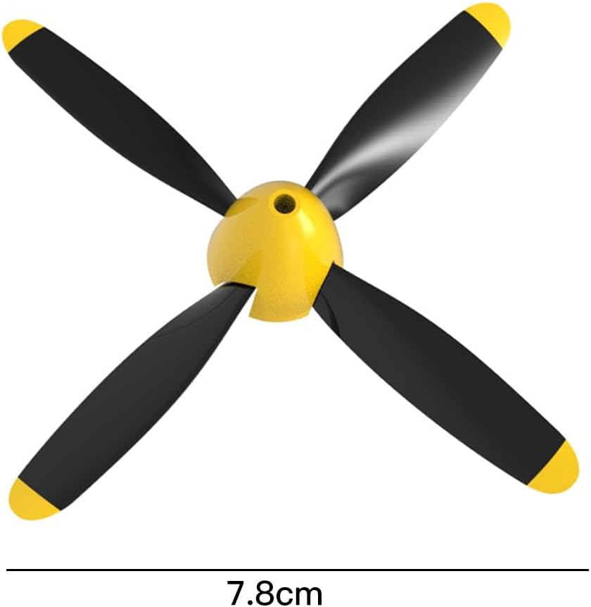 2 Stück RC-Flugzeugpropeller 4 Blätter, Propellerflugzeugteil Ferngesteuerter Flugzeugpropellerersat