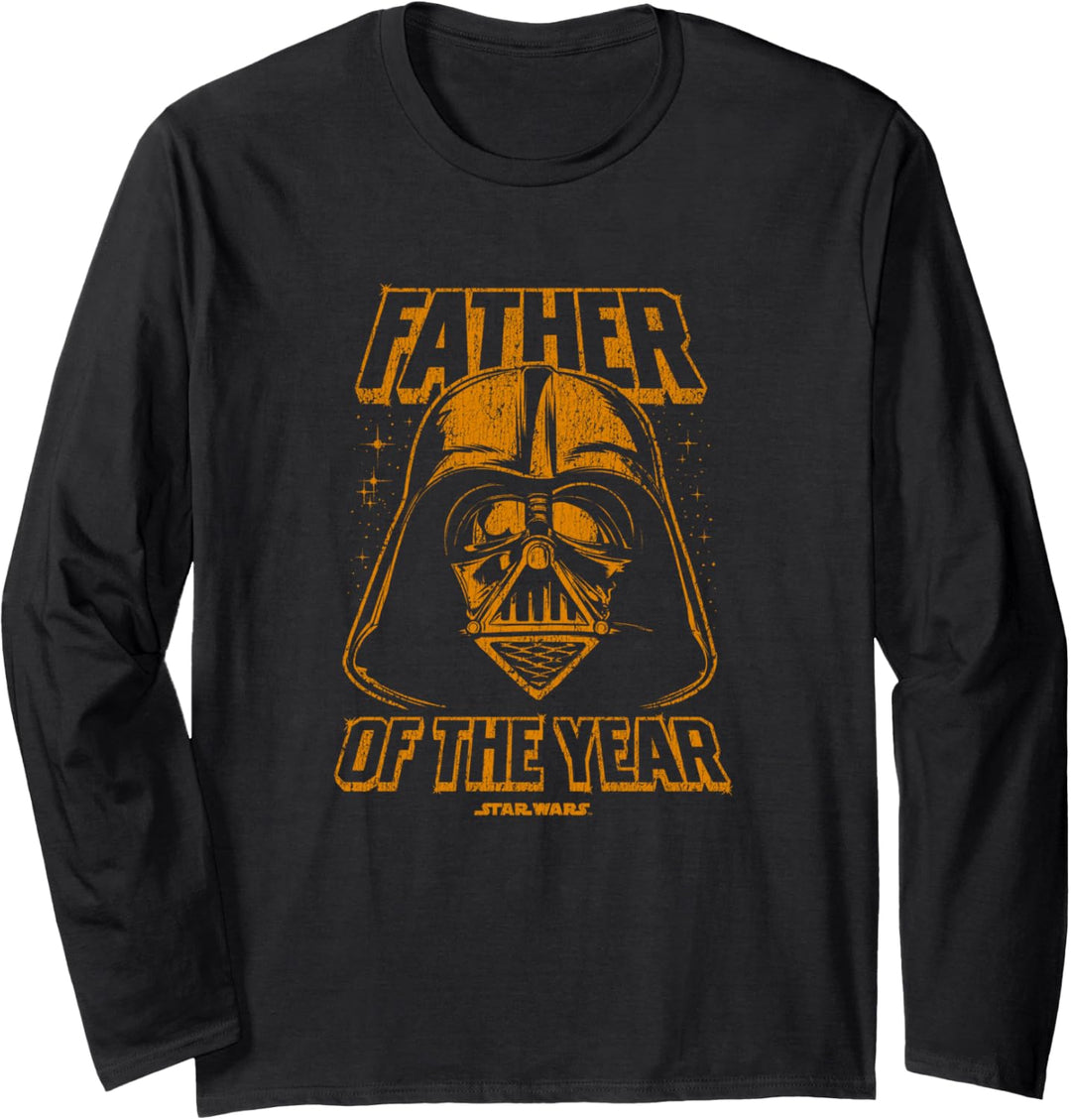 Star Wars Vatertag Vader Father Of The Year Orange Langarmshirt