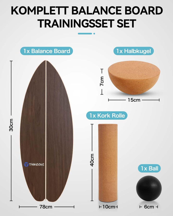 Balance Board Erwachsene | Rutschfeste Oberfläche & Rocker Shape | Surf Balanceboards für Surf Core-