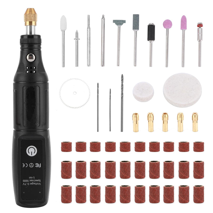 Mini Akku-Drehwerkzeug, Mini Elektroschleifer 5-Gang 8000rpm bis 16000rpm Rotary Tool Kit Drill Poli