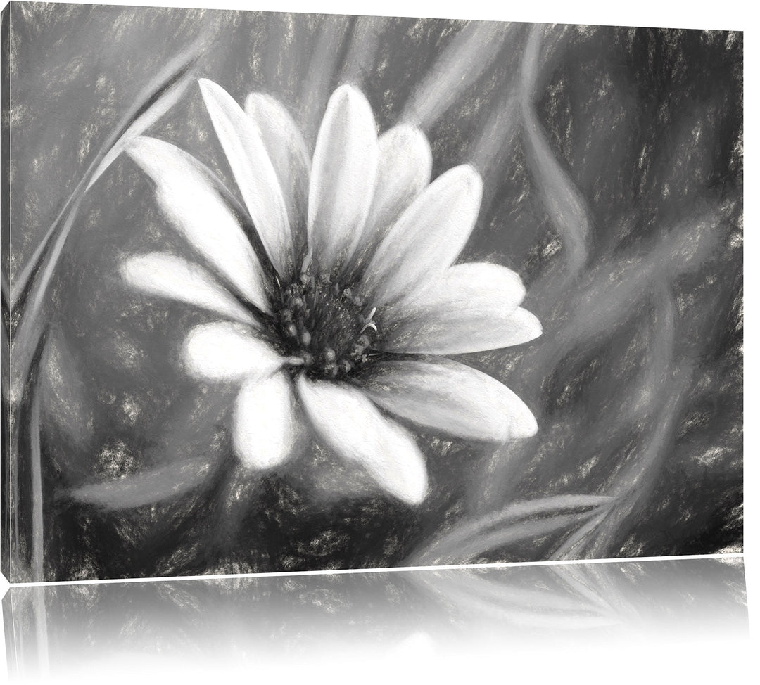 Pixxprint lilane Blume in der Natur Kunst als Leinwandbild/Grösse: 100x70 cm/Wandbild/Kunstdruck/fer