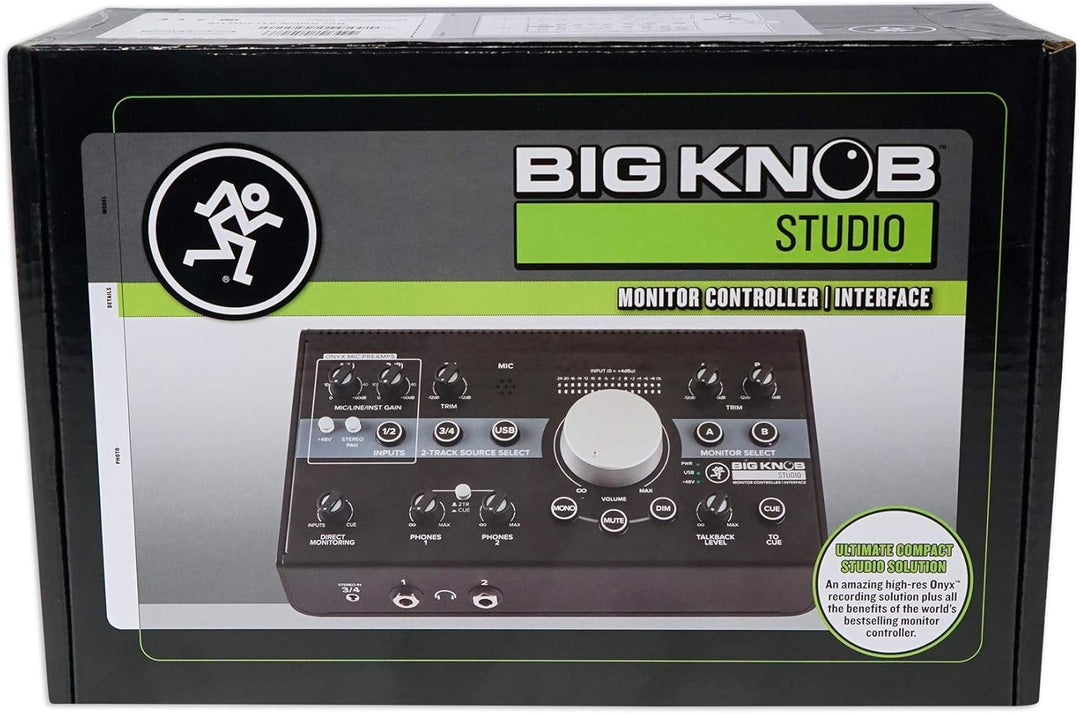 Mackie Big Knob Serie, 3x2 Studio Monitor Controller 192kHz USB I/O (BIG KNOB STUDIO) Studio 3x2 Kla