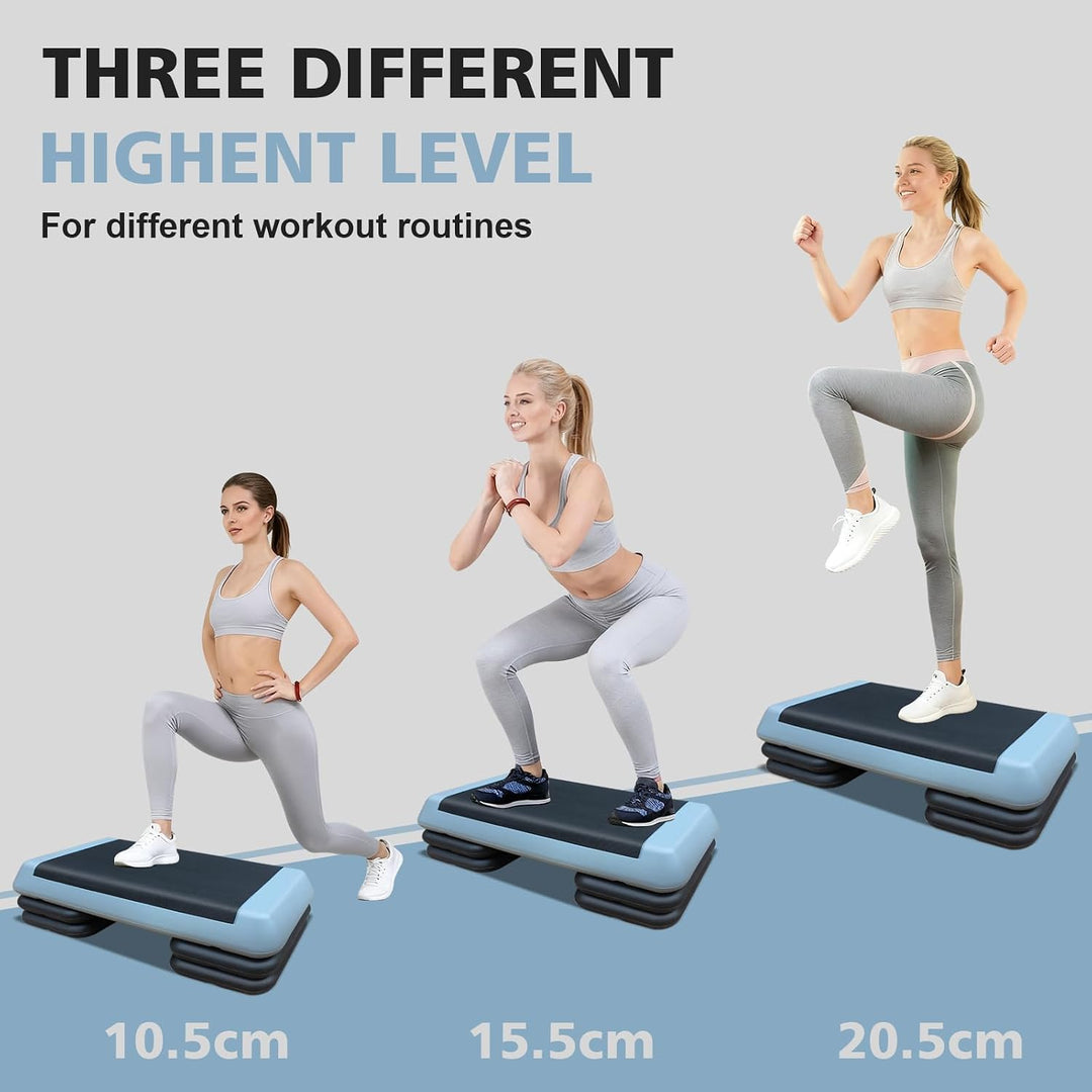 Gecheer Aerobic Stepper, Workout Step Platform, 76cm x 35cm, ABS Material, Höhenverstellbar, für Fit