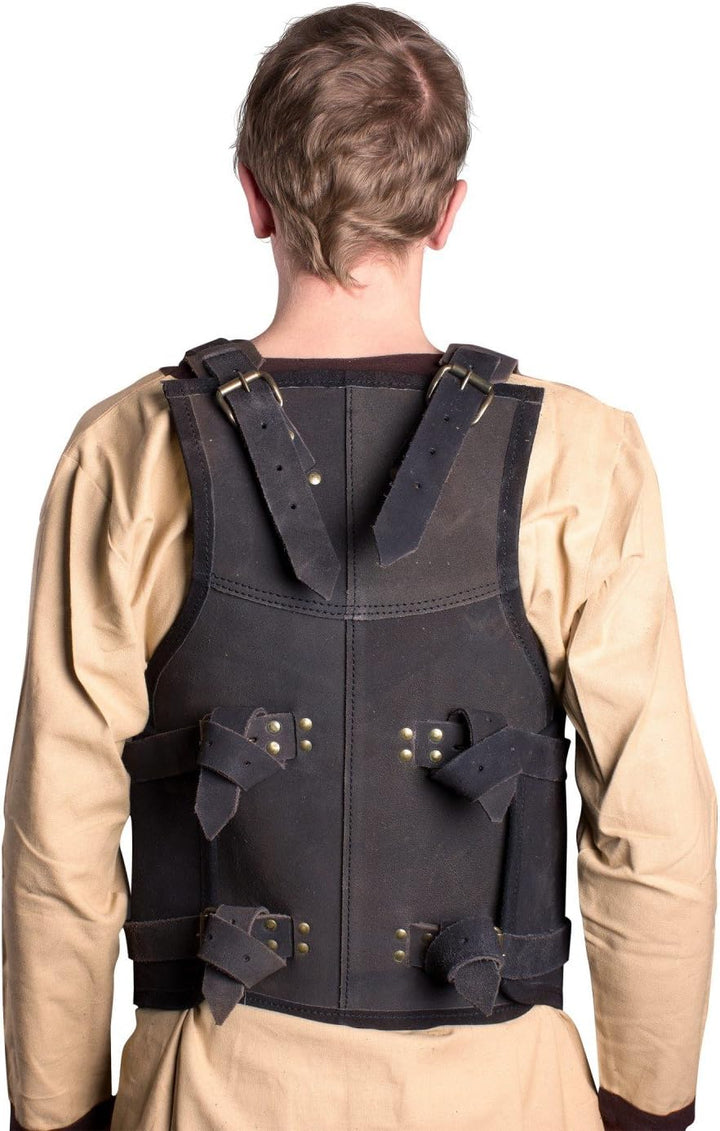 Epic Armoury Ready for Battle LARP Männer Lederrüstung Viking Schwarz oder Braun Grösse S-XL Mittela