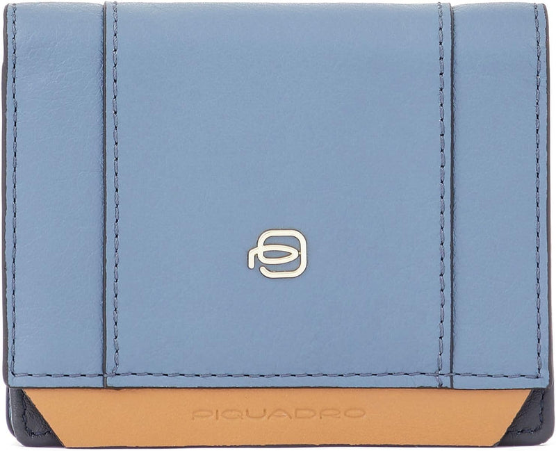 PIQUADRO Circle Women´s Bifold Wallet RFID Azzurro/Cuoio