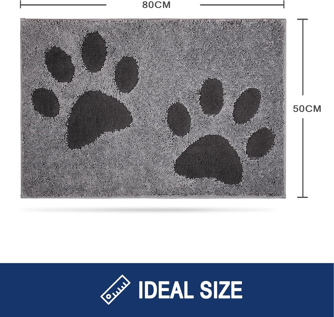 FCSDETAIL Schmutzfangmatte waschbar 50 x 80 cm, Fussmatte Innen, absorbierend Fussmatte, rutschfeste