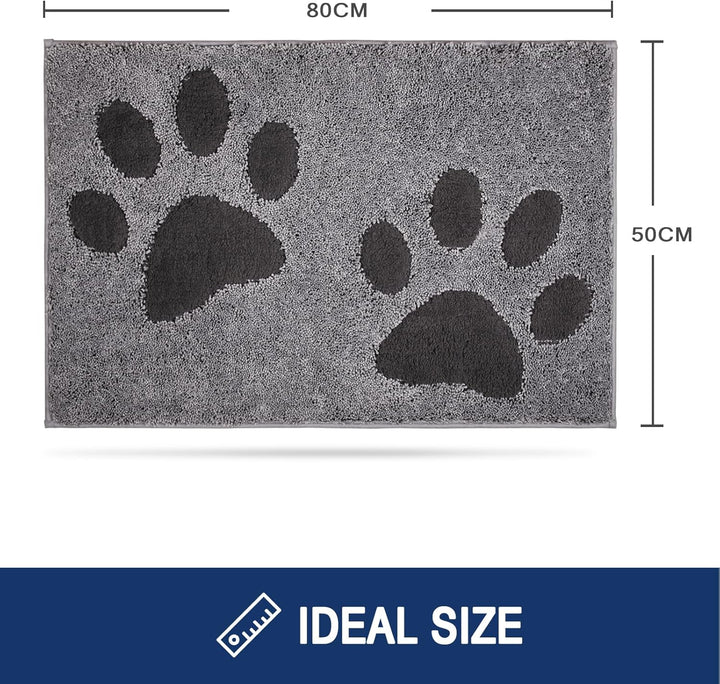 FCSDETAIL Schmutzfangmatte waschbar 50 x 80 cm, Fussmatte Innen, absorbierend Fussmatte, rutschfeste
