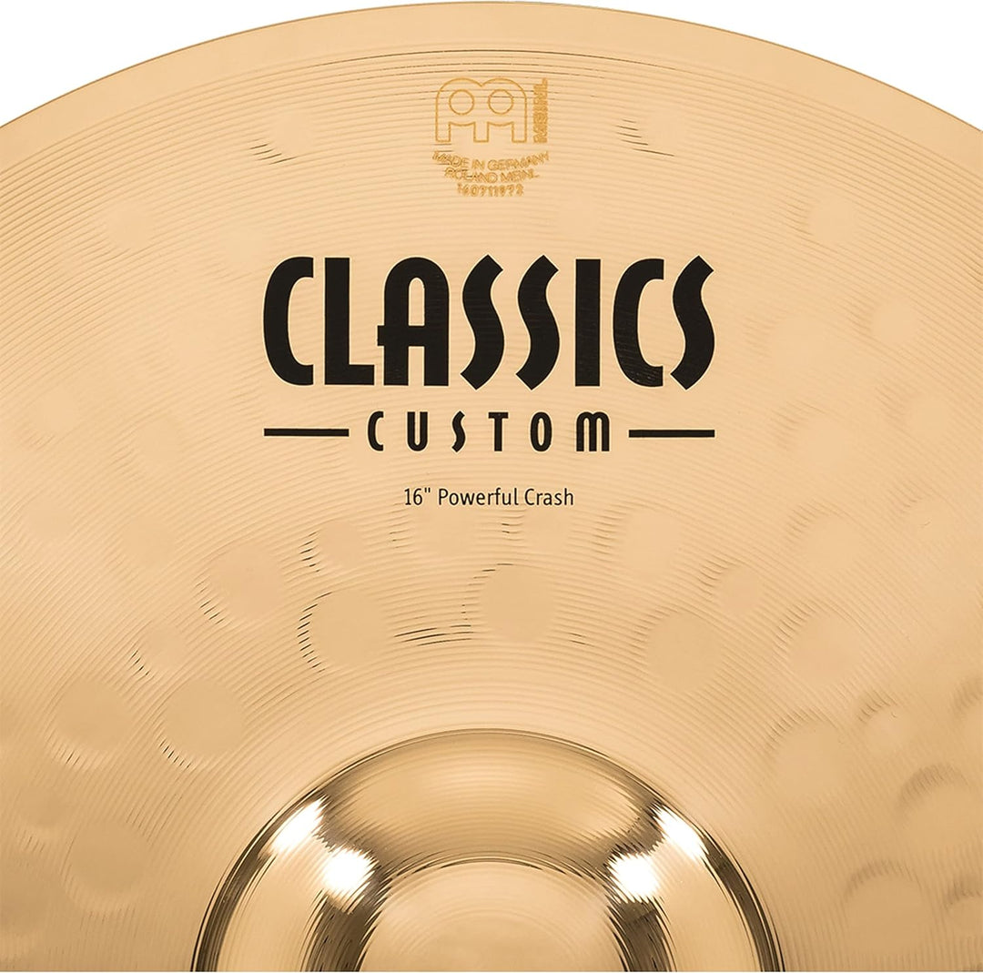 Meinl Cymbals Classics Custom Brilliant Powerful Crash 16 Zoll (Video) Schlagzeug Becken (40,64cm) B
