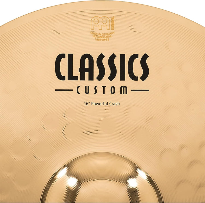 Meinl Cymbals Classics Custom Brilliant Powerful Crash 16 Zoll (Video) Schlagzeug Becken (40,64cm) B
