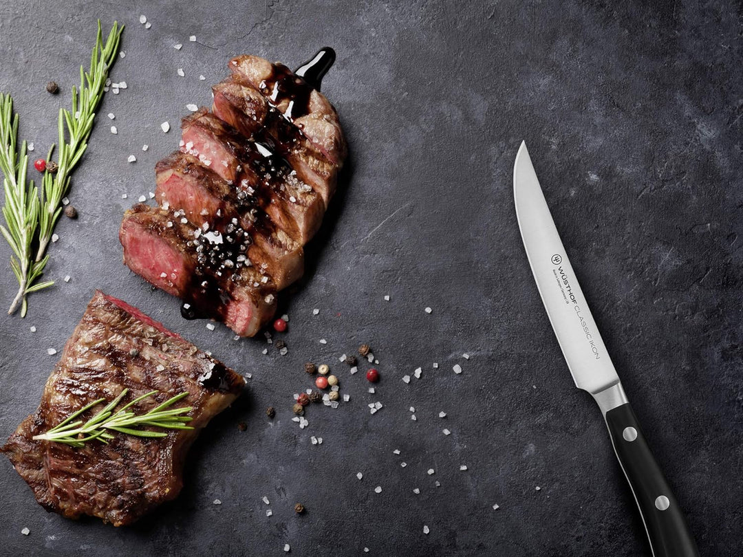 WÜSTHOF Classic Ikon Steakmessersatz mit 4 Messern, Classic Ikon