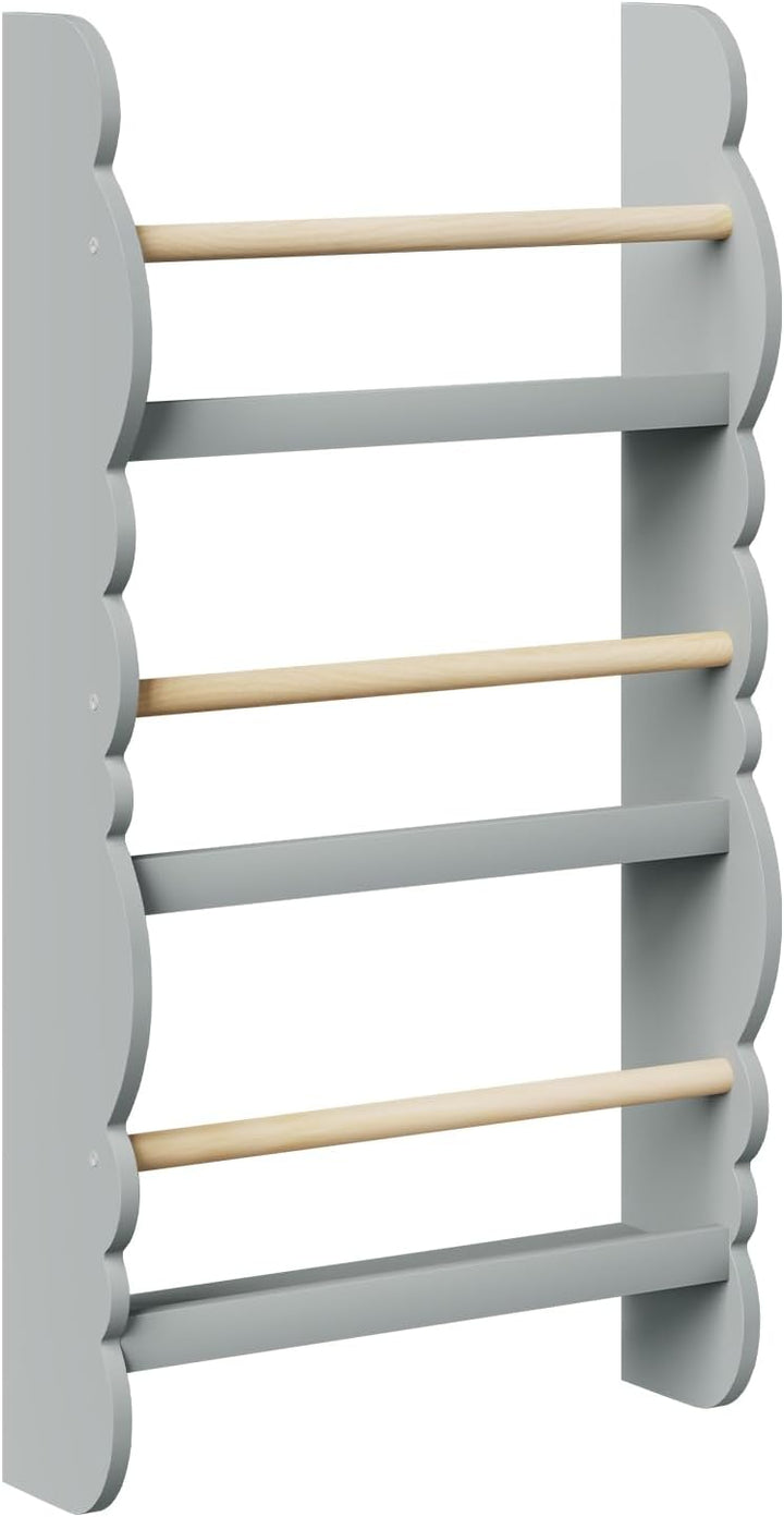 WOLTU Kinder Bücherregal Wand, Bücher-Organizer mit 3 Ablagen, Kinderregal für Buchaufbewahrung, Wan