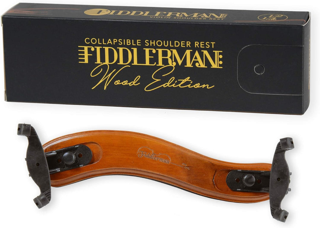 Fiddlerman Schulterstütze für Violine aus Holz für 4/4 und 3/4 mit klappbaren und höhenverstellbaren