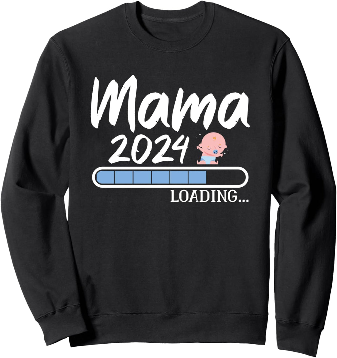 Mama 2024 Loading Werdende Mama Geschenk Muttertag Sweatshirt