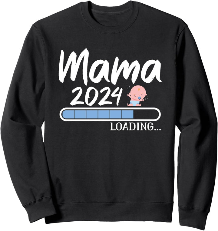 Mama 2024 Loading Werdende Mama Geschenk Muttertag Sweatshirt