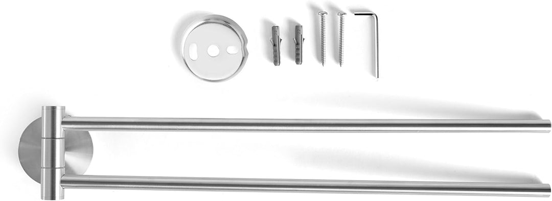 Ambrosya - Handtuchhalter zum Bohren - Badetuchhalter Handtuchstange Handtuch Haken Halter Wand Bad