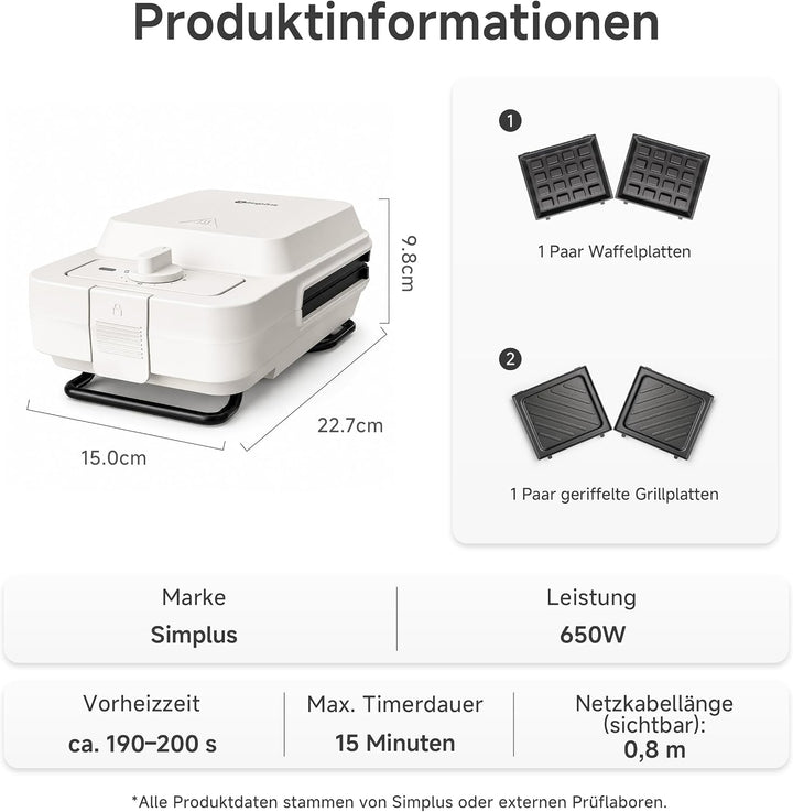 SIMPLUS Sandwichmaker