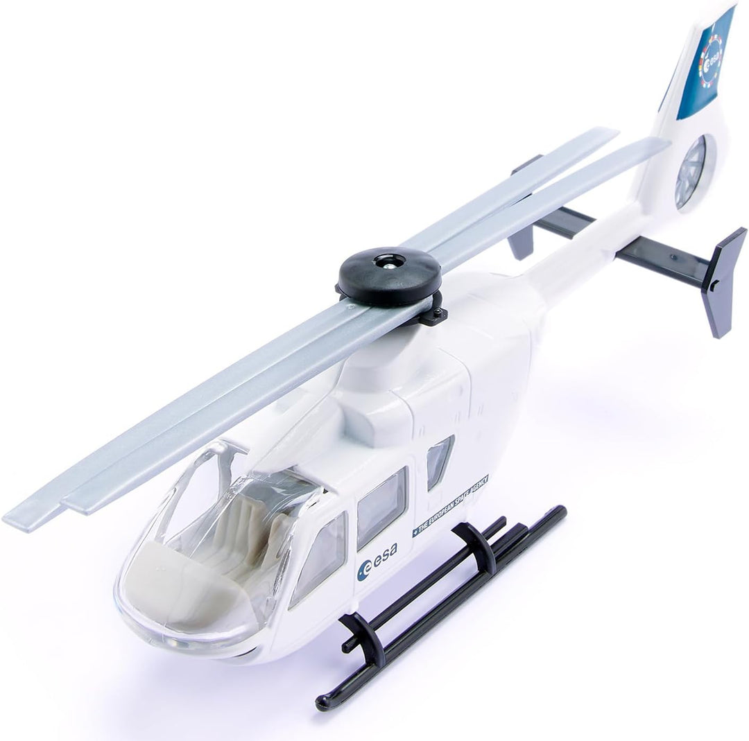 siku 2537, ESA Hubschauber, Spielzeug-Helikopter für Kinder, 1:55, Metall/Kunststoff, Weiss, Bewegli