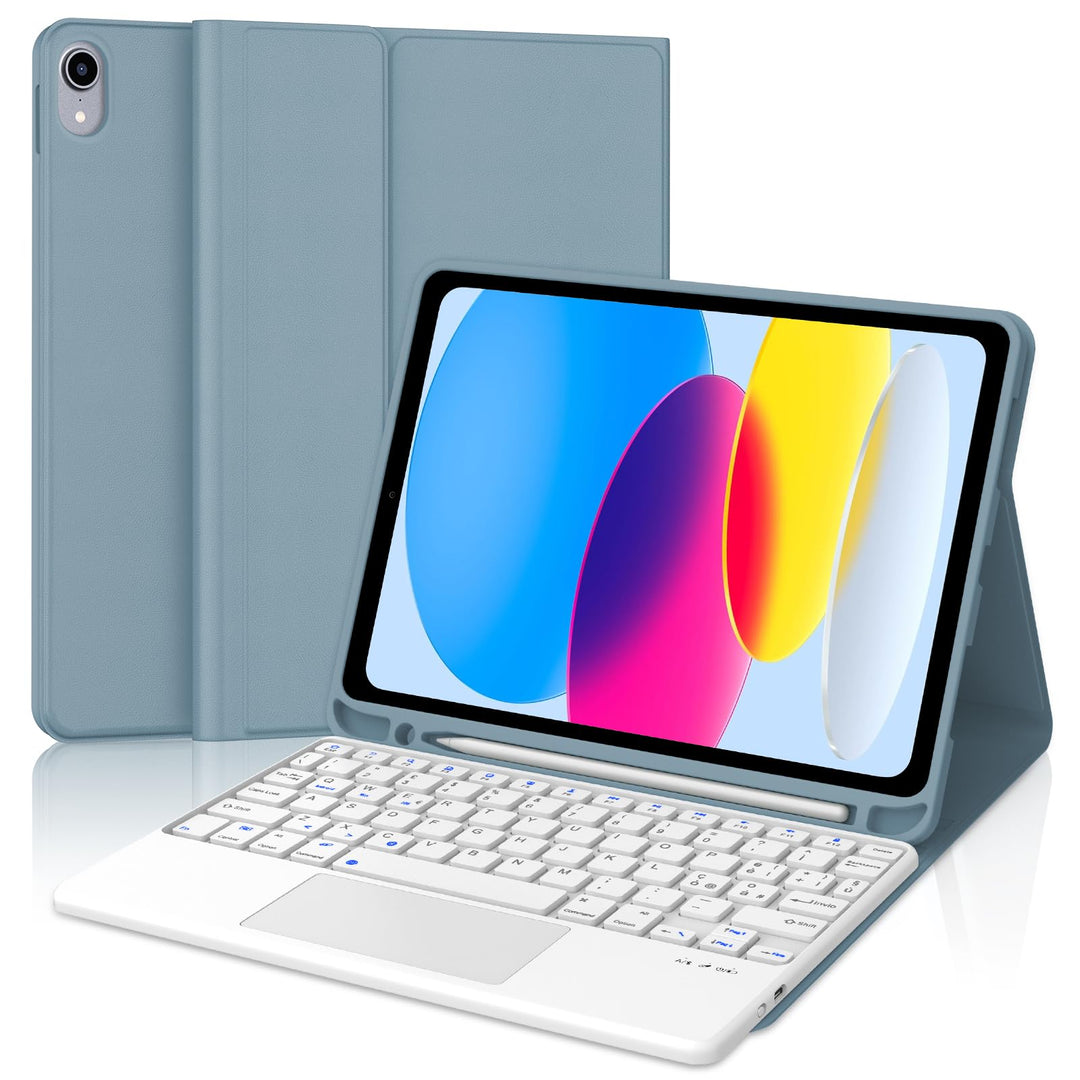 Für iPad A16 11/10 Generation 2025/2022 11/10,9 Zoll Tastaturabdeckung | Abnehmbare Bluetooth-Tastat