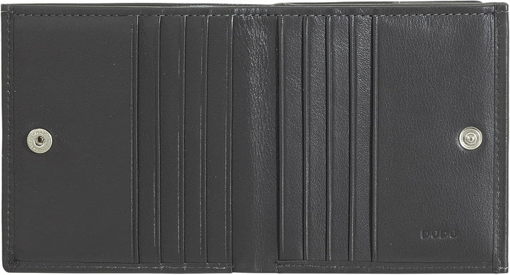 DUDU Mehrfarbiges Portemonnaie RFID in Leder mit Kartensteckfächer und Münzfach Anthracite Mosaic, A