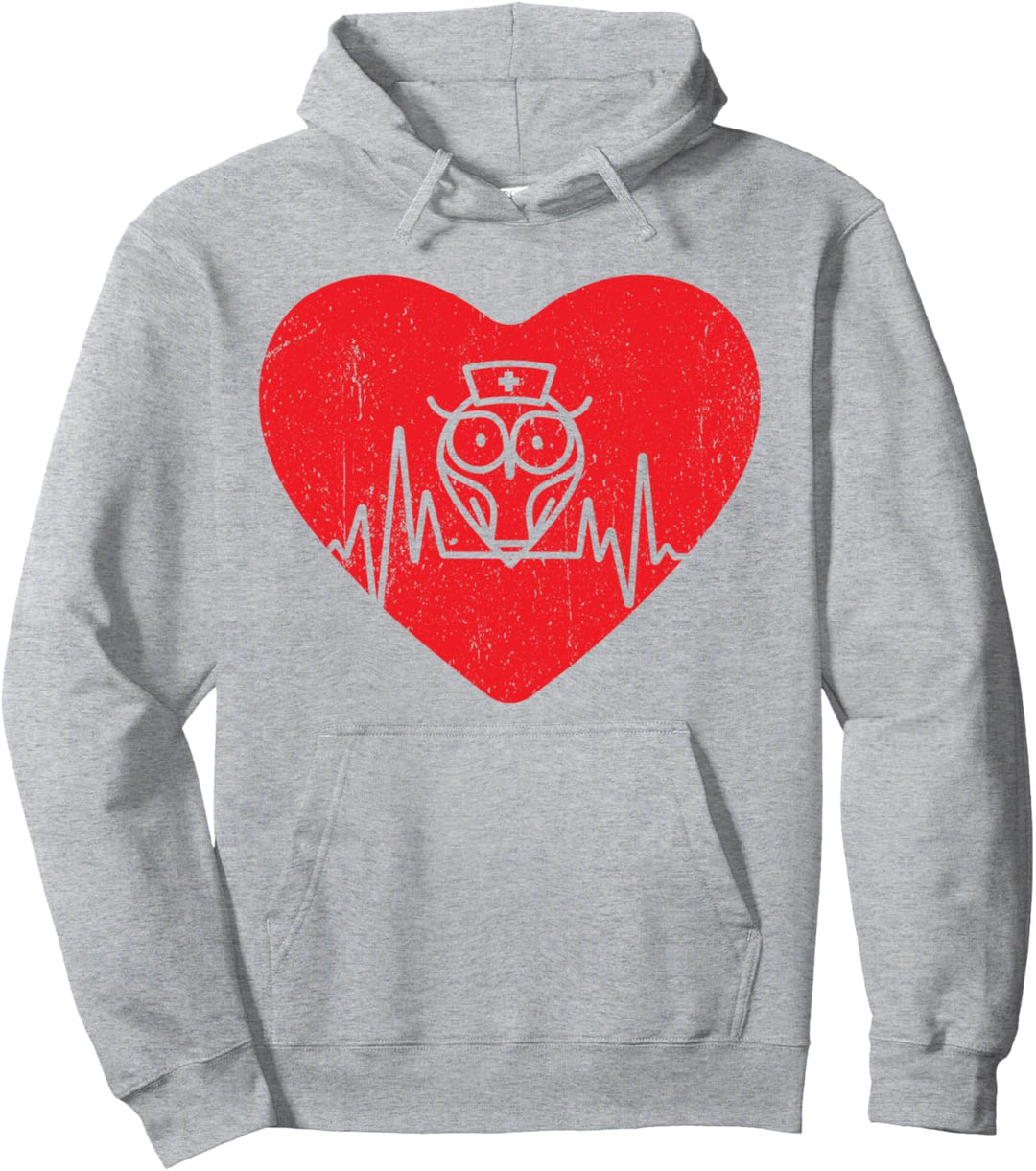 Herzschlag Krankenschwester Pflegerin Pullover Hoodie