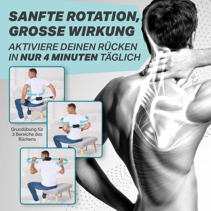 Wirbelsäulen-Trainingsgerät zur Mobilisation & Rotation | Rückenmuskel Training für mehr Beweglichke