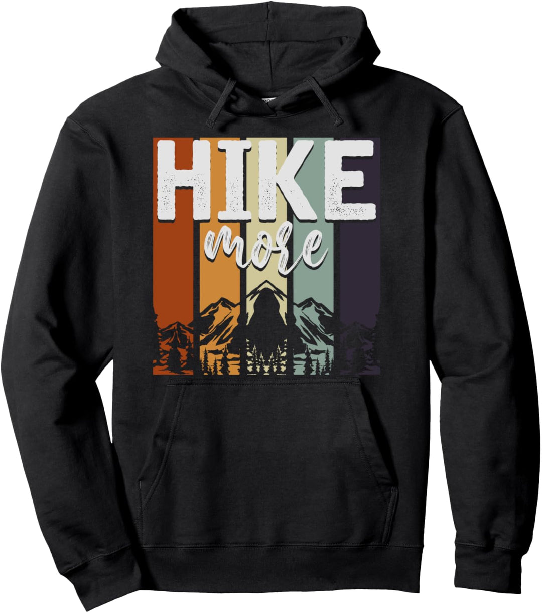 Natur Wandern Bergsteiger Lustiges Geschenk Retro Wanderer Pullover Hoodie