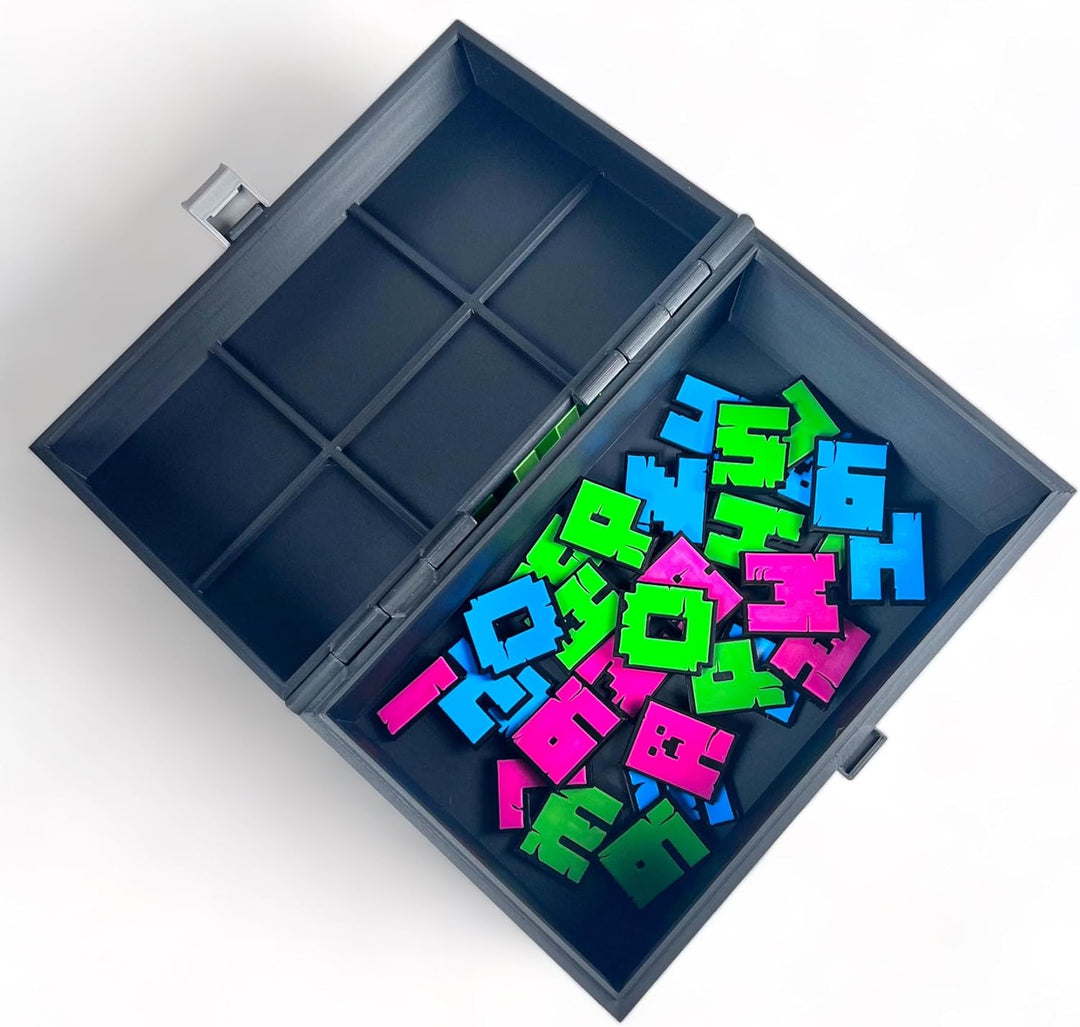 XXL Kinder Truhe - 3D-Spielbox im Pixelstil - Bunte Dekoration für Kinderzimmer - Leicht und geräumi