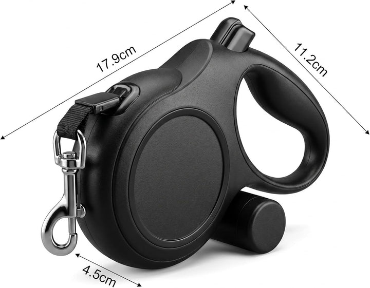 Colexy Hundeleine 5m, Kausichere Rollleine für Mittel Grosse Hunde bis 50kg, 360° Verhedderungsfrei,