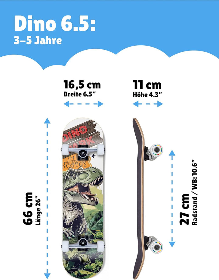 Skateboard Kinder ab 3 Jahre - Komplettboard für Anfänger 3-11 Jahre, hochwertiges Kinderskateboard