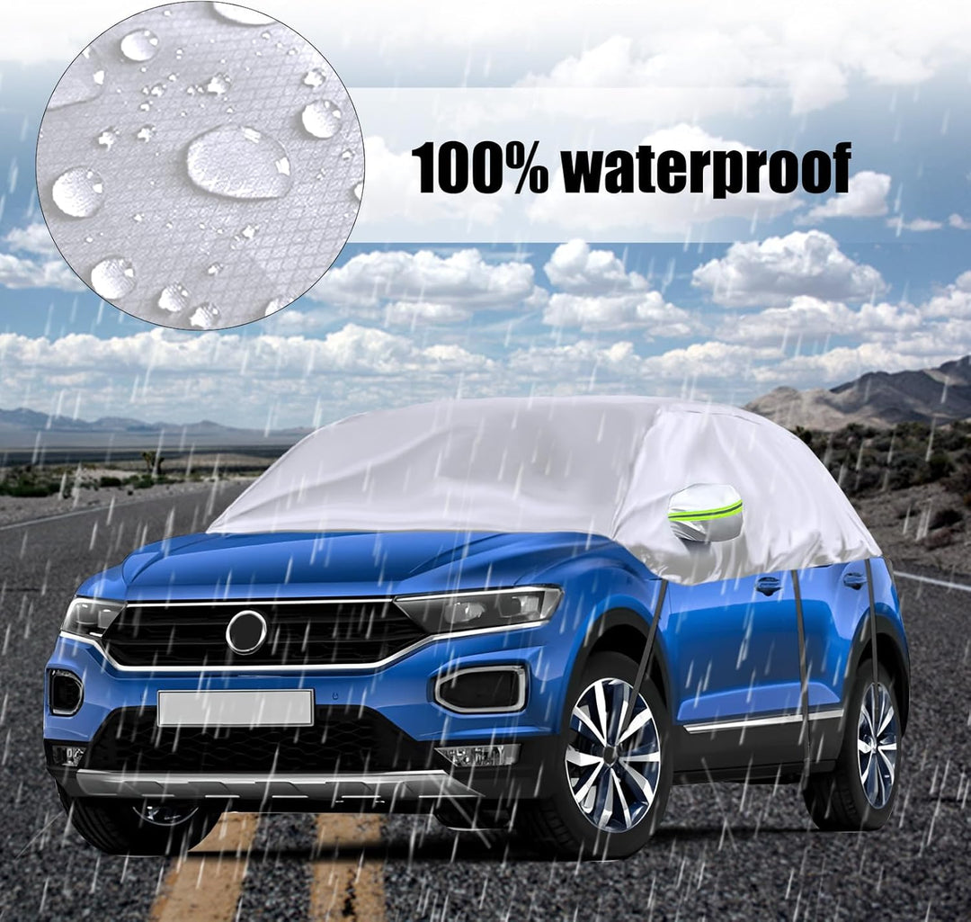 Autoabdeckung Wasserdicht Ersatz für VW T-ROC 2017-2024, Sonnenfest Hälfte Autoabdeckung, Halbgarage