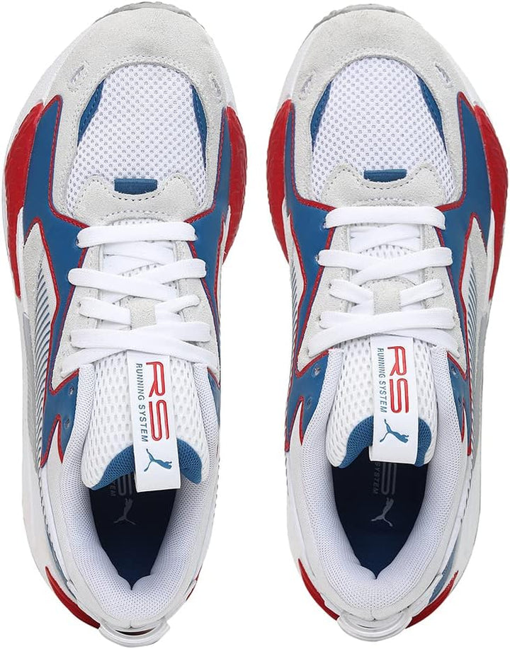 PUMA Unisex Rs-z ReinventionSneaker 38 EU Puma White Vallarta Blue High Risk Red, 38 EU Puma White V