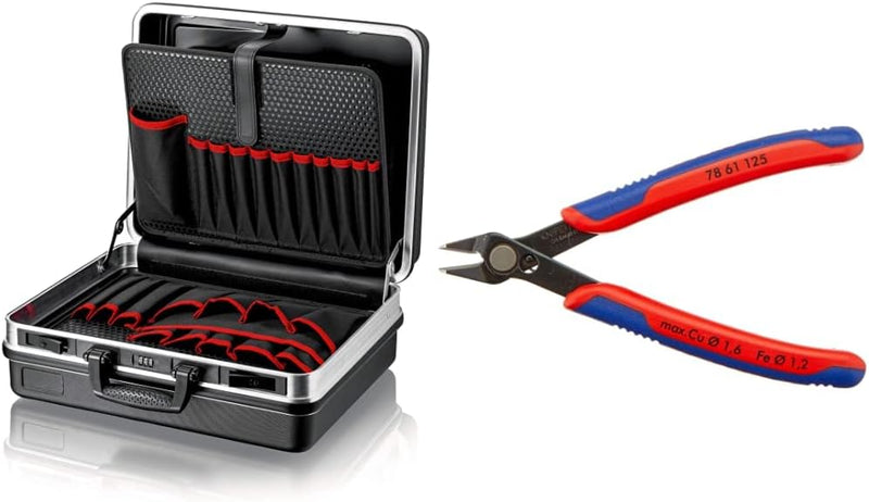 KNIPEX Werkzeugkoffer "Basic" leer 00 21 05 LE & Electronic Super Knips, Elektronik-Seitenschneider