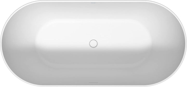 DURAVIT Freistehende Badewanne aus Acryl Standbadewanne DuraMuna in Weiss glänzend 160x75 cm Füllmen