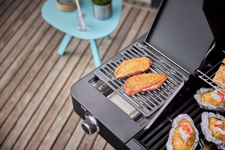 RÖSLE Guss-Grillrost Primezone VIDERO, Hochwertiger Grillrost aus emailliertem Gusseisen für RÖSLE P