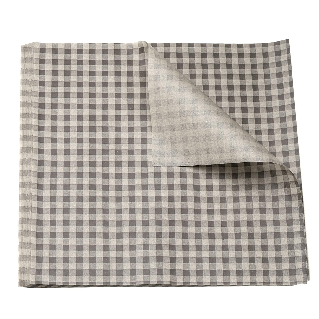 QUARKZMAN 100 Blatt Backpapier 30 x 30cm Karierte Deli Papierblätter Fettdichte Burger Papier Vintag