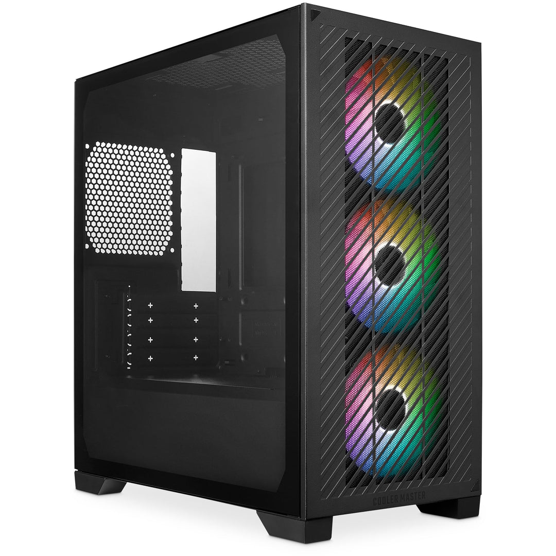 Cooler Master Elite 301 – Mini-Tower (Micro-ATX, ITX), 3 x 120 mm ARGB-Ansauglüfter (1200 U/min), un