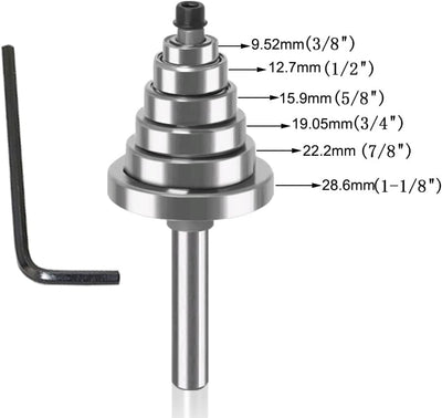 WSOOX 4-tlg Nutfräser Set Falzfräser Bit Set, Schaft 1/4 Zoll, Falzfräser mit 6 Kugellagersatz (1/8"