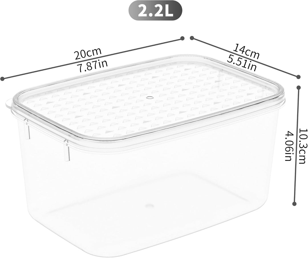 Cetomo 2.2L*4 Gefrierdosen, Frischhaltedosen, Vorratsdosen mit Deckel, Behälter Gefrierschrank fur K
