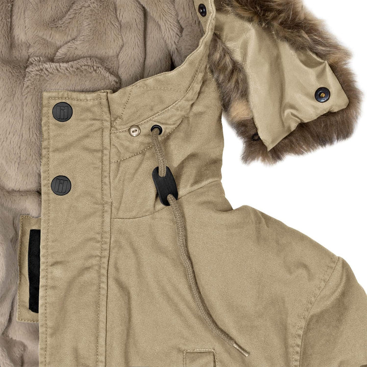 bw-online-shop Winterparka Fishtail mit Futter Herren Parka Jacke S Camel, S Camel