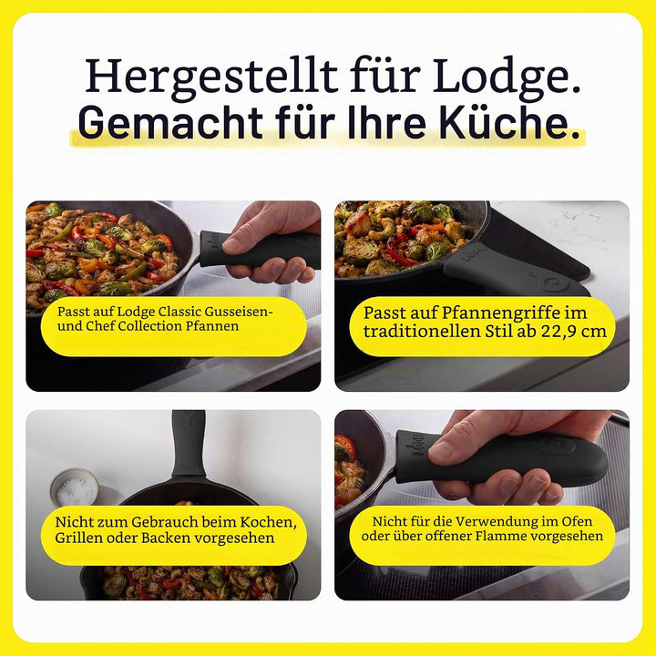 Lodge Silikonhalter für heisse Griffe, 0, Schwarz, Halterung
