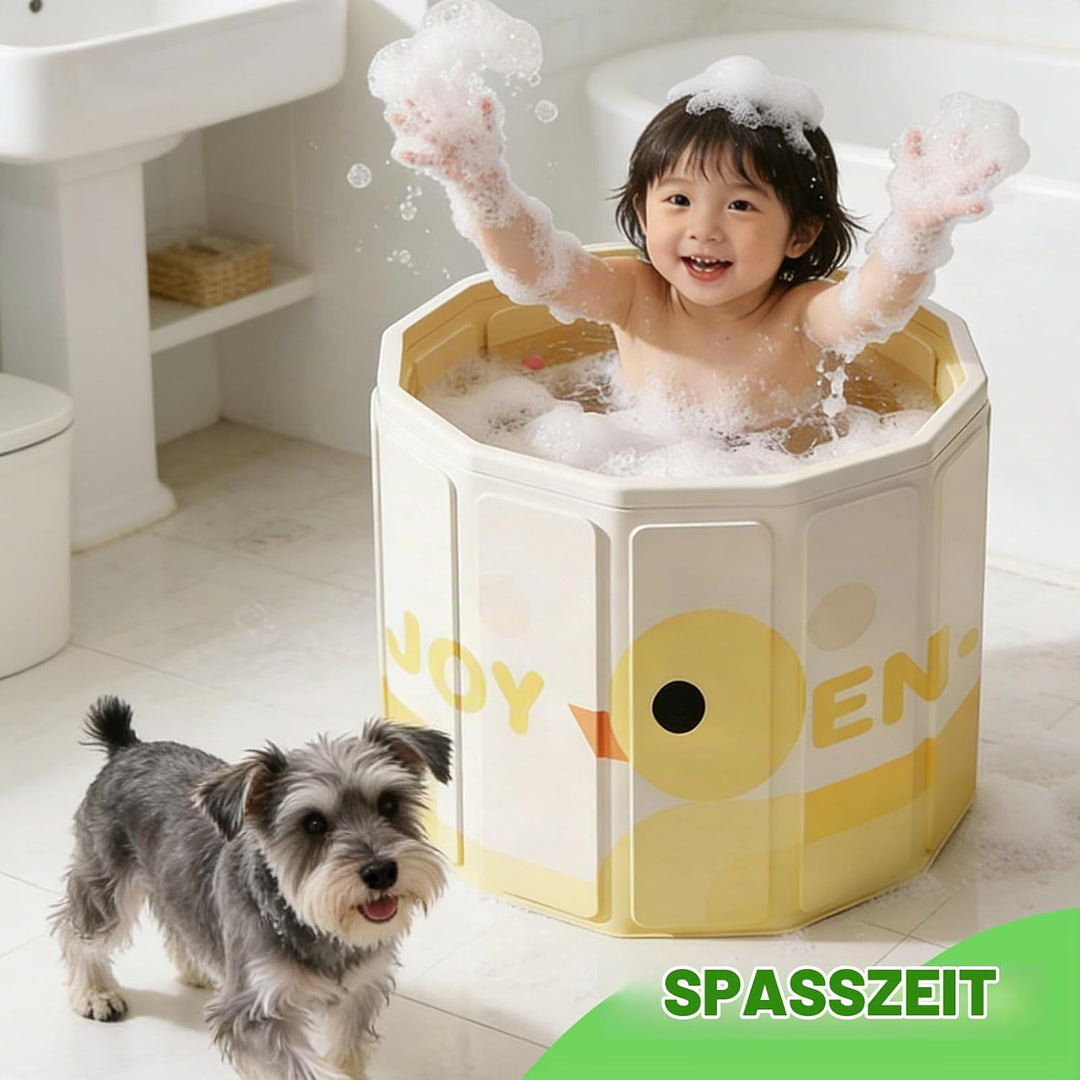 Faltbare badewanne Kinder, tragbare Badewanne, grosse Kleinkinderbadewanne für Baby von 0-5 Jahren,