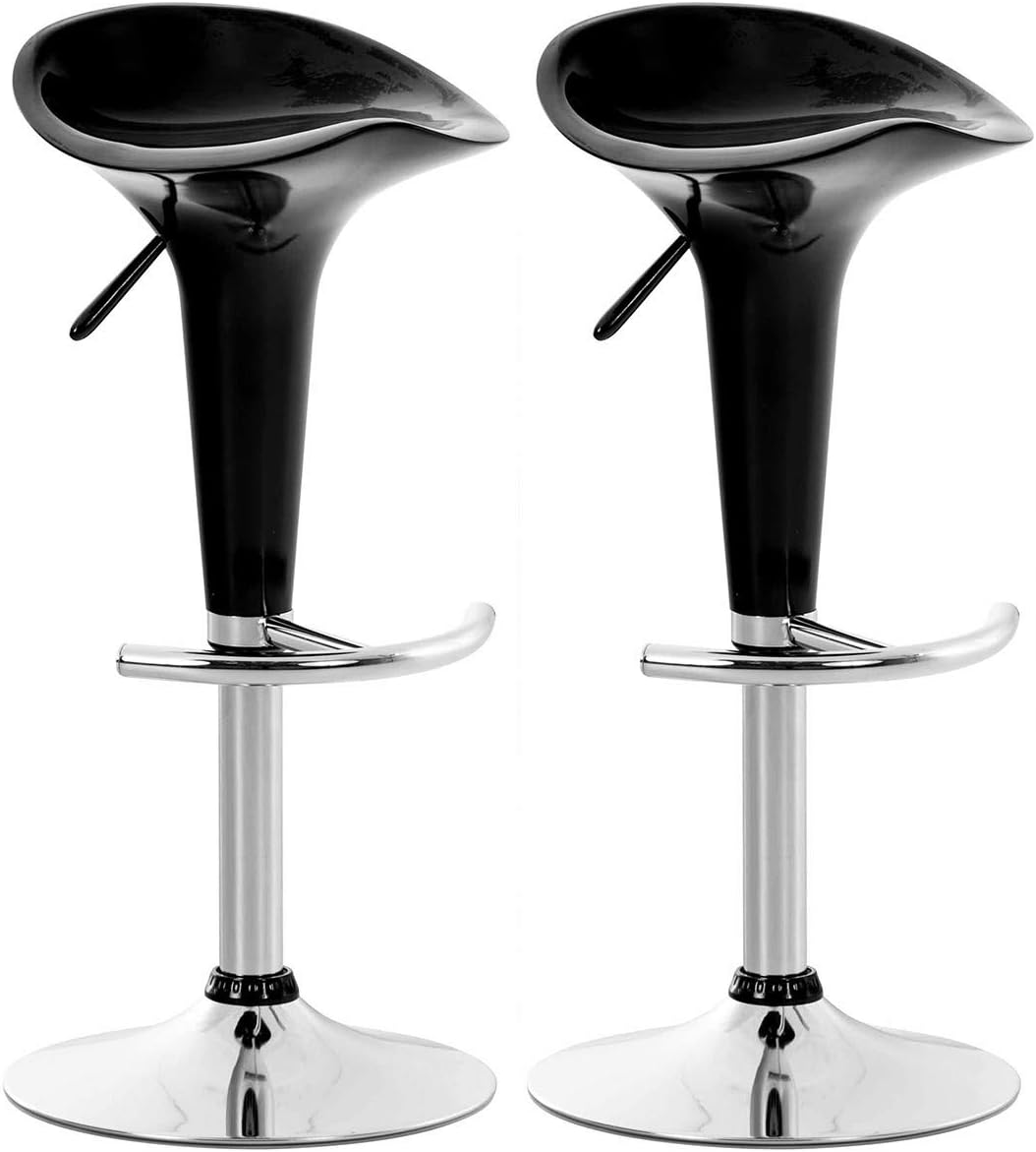 CLP 2er Set Barhocker Saddle Mit Drehbarem Kunsttoffsitz Und Fussablage I Höhenverstellbarer Hocker