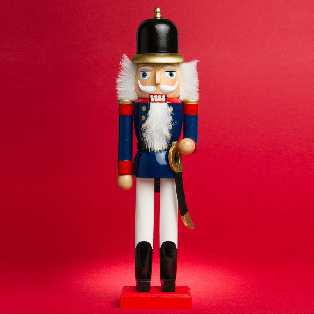 Sikora NK-A Deko Nussknacker Figur aus Holz Verschiedene Motive 2 Grössen, Farbe/Modell:A04 blau - S