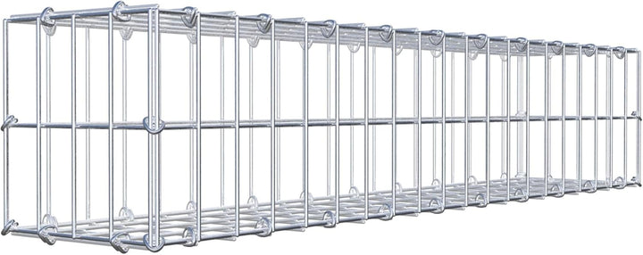 GABIONA - Gabione LxHxT: 100 x 20 x 20 cm - Gabionenmauer für Steine ab 45mm Körnung - Maschenweite