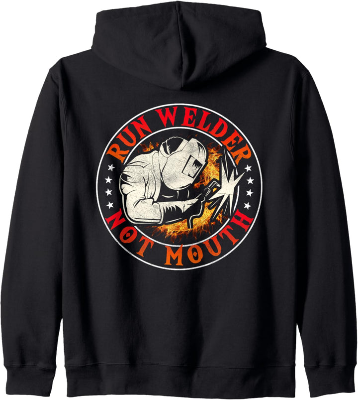 Schweisser-Design auf der Rückseite des Kleidungsschweissens Kapuzenjacke
