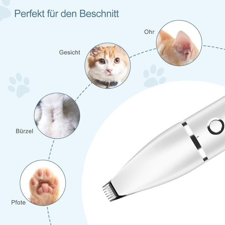 Ankilo Neueste 2 IN 1 Schermaschine hund pfoten Leise Elektrische Profi hundeschermaschine pfotentri
