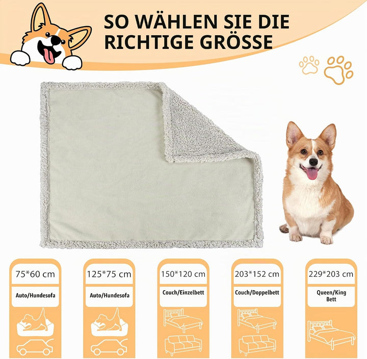 Wasserdicht Hundedecke Katzendecken Waschbar, wasserdichte Decke für Unterwegs Hundesofa Schutzdecke