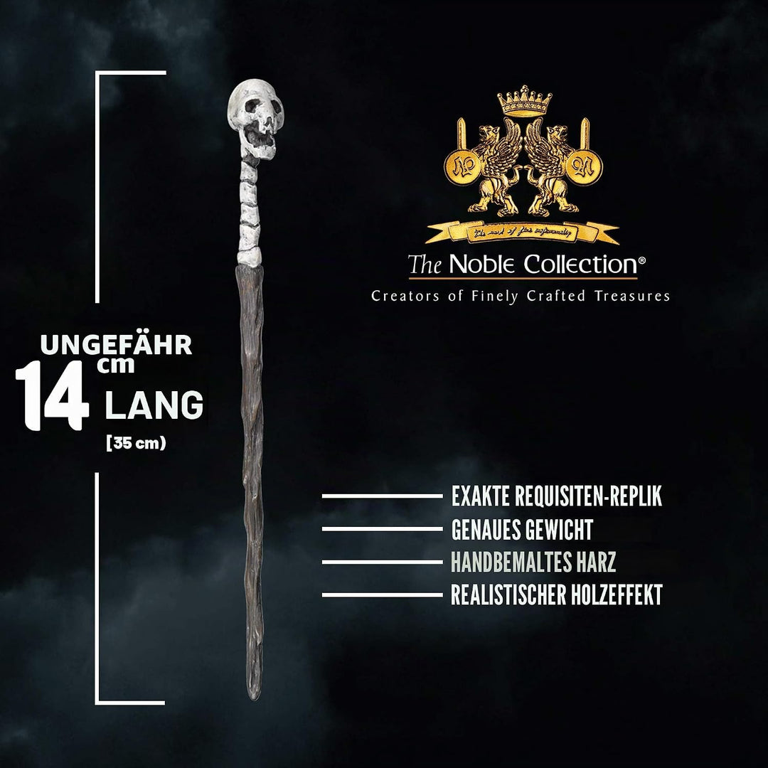 The Noble Collection - Death Eater Skull Wand In A Standard Windowed Box - 14in (35cm) Wizarding Wor