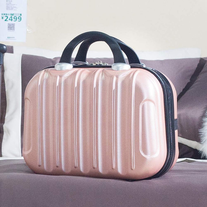 Kosmetikkoffer 32 x 14 x 23 cm, Kosmetikkoffer mit Gummiband und Reissverschluss, wasserdichter Mini