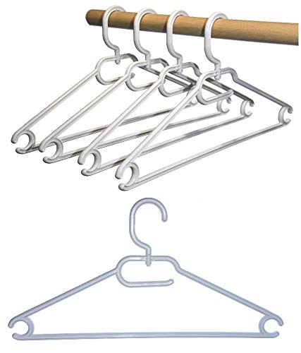 25 STK. Kleiderbügel aus Kunststoff Universalkleiderbügel Farbe weiss ca 41 cm, Weiss